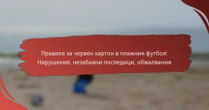 Правила за червен картон в плажния футбол: Нарушения, незабавни последици, обжалвания